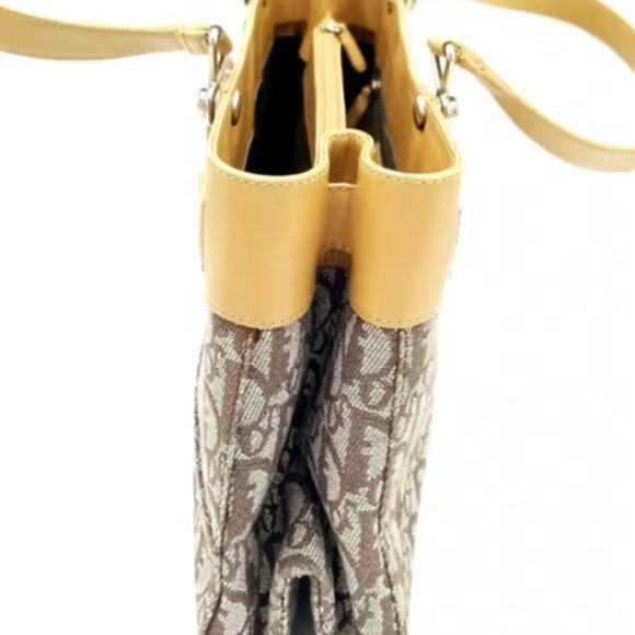 Dior Vintage Trotter Monogram Buckle Detail Tote - Picture 6 of 11